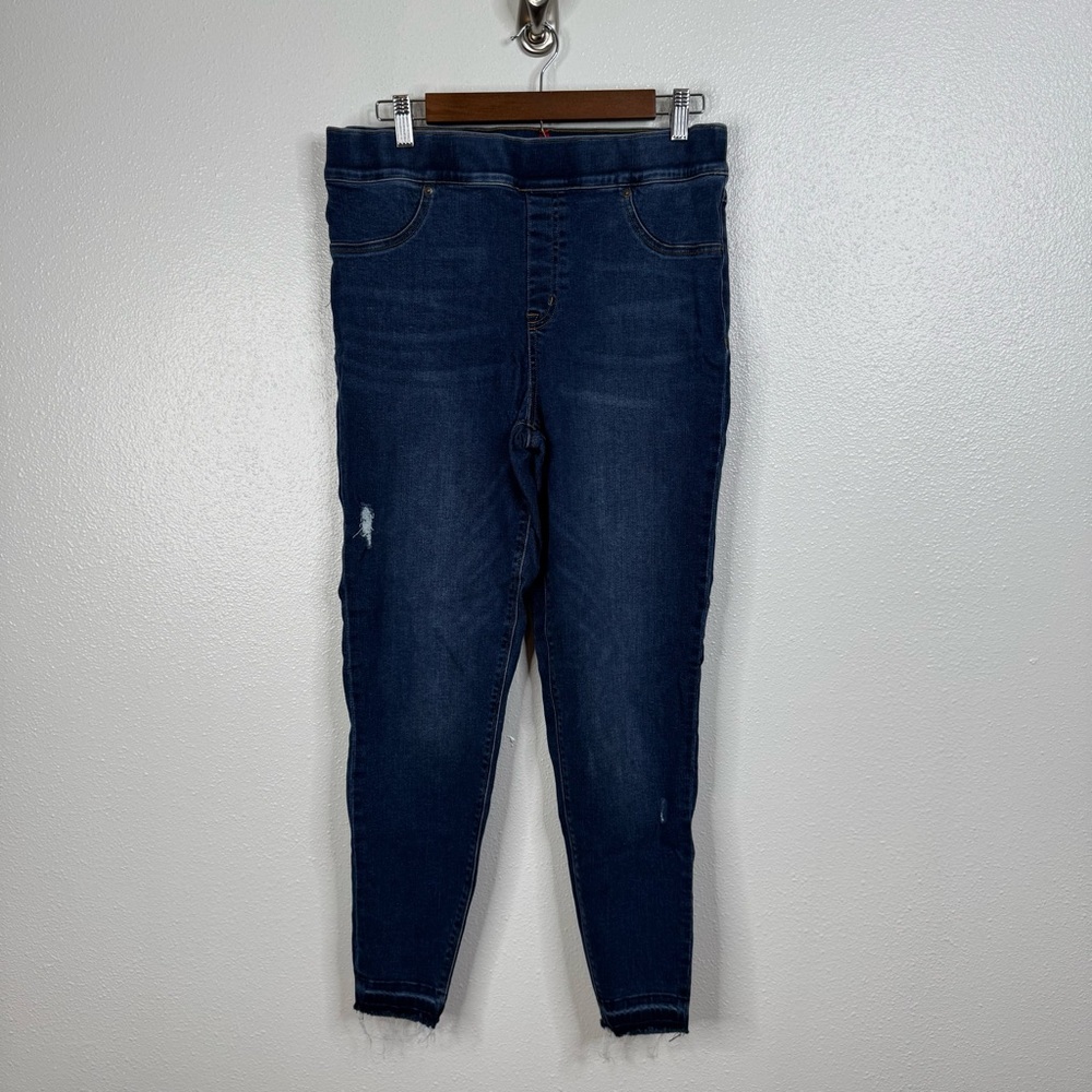 Spanx Pull On Raw Edge Hem Skinny Jeans Size Xlarge